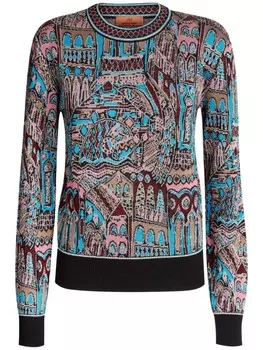 Missoni жаккардовый свитер, синий