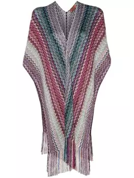 Missoni зигзагообразная накидка, синий
