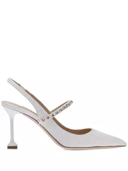 Miu Miu декорированные туфли, белый