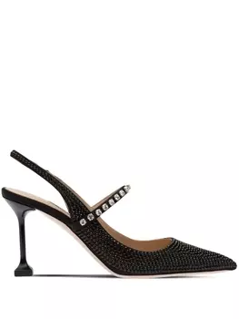 Miu Miu декорированные туфли, черный