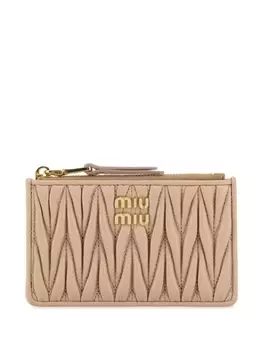 Miu Miu кошелек с отделкой matelass, нейтральный цвет
