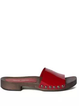 Miu Miu кожаные сандалии, красный