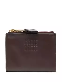 Miu Miu складной бумажник, коричневый