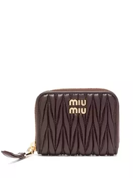 Miu Miu стеганый кошелек, фиолетовый