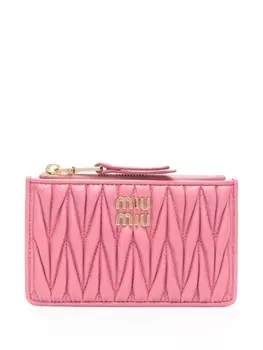 Miu Miu стеганый кошелек, розовый