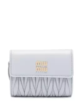 Miu Miu стеганый кошелек, серый