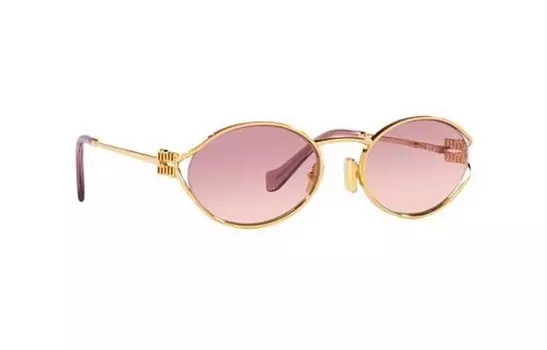 MIU MIU Женские солнцезащитные очки, Золото