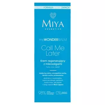 Miya, Mywonderbalm «Позвони мне позже», восстанавливающий крем с микроводорослями, 75 мл Miya Cosmetics