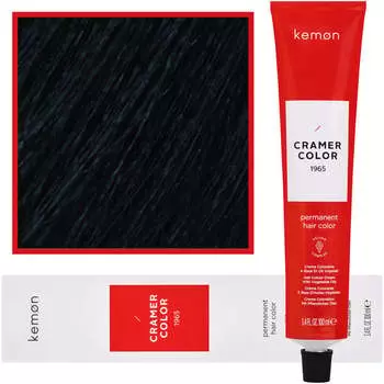 Мл кремовая краска для волос с растительными маслами 2.11 Синий Черный Kemon, Cramer Color 100
