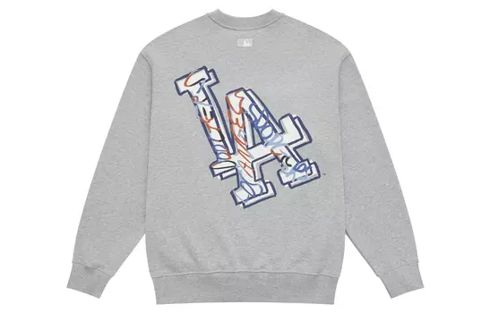 MLB Свитшот Los Angeles Dodgers Basic Collection 24FW с круглым вырезом, унисекс, цвет: серый, меланжевый