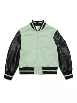 MM6 Maison Margiela Kids бомбер с логотипом, зеленый