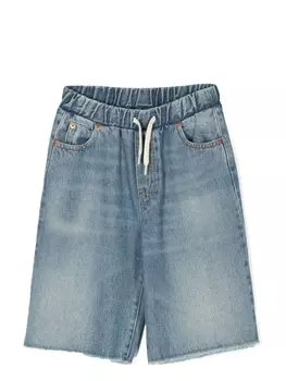 MM6 Maison Margiela Kids джинсовые шорты с кулиской, синий