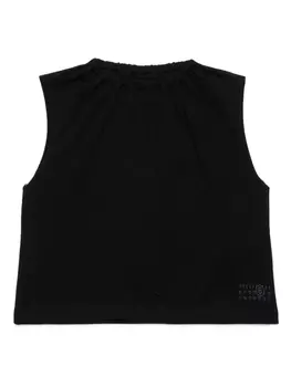 MM6 Maison Margiela Kids топ Numbers без рукавов, черный