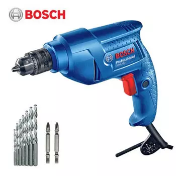 Дрель электрическая Bosch GBM340 + комплект сверл
