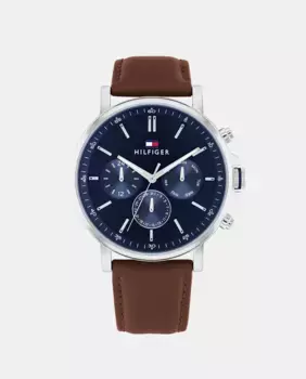 Многофункциональные коричневые кожаные мужские часы Tyson 1710585 Tommy Hilfiger