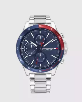 Многофункциональные мужские часы Tommy Hilfiger 1791718 из стали, серебрянный