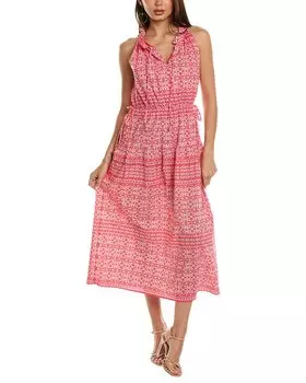 Многоярусное платье Anne Klein, красный