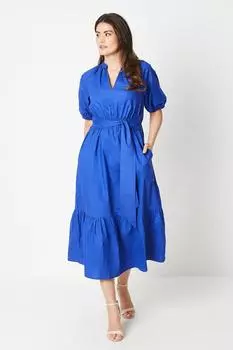 Многоярусное платье-миди Debenhams, синий