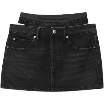 Многослойная мини-юбка Prestyle Hotfix Alexander Wang, Distressed Gray
