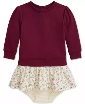 Многослойное детское платье Polo Ralph Lauren, красный