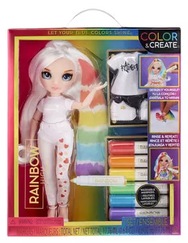 Модная кукла Rainbow High Color & Create - Голубые глаза