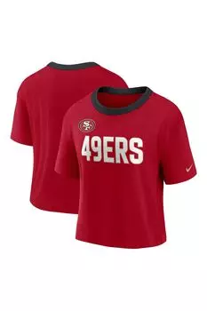 Модная женская футболка Nike Fanatics San Francisco 49ers High Hip Nike, красный