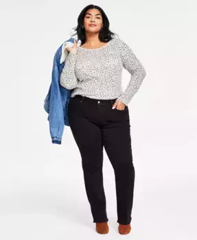 Модные джинсы прямого кроя больших размеров Levi's, черный