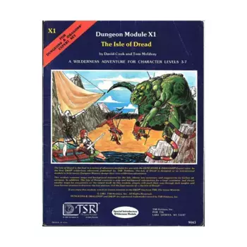 Модуль Isle of Dread (3rd Printing, Blue), Basic Dungeons & Dragons (Original Edition) - Modules & Adventures - X Series