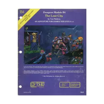 Модуль Lost City (1st Printing), Basic Dungeons & Dragons (Original Edition) - Modules & Adventures - B Series