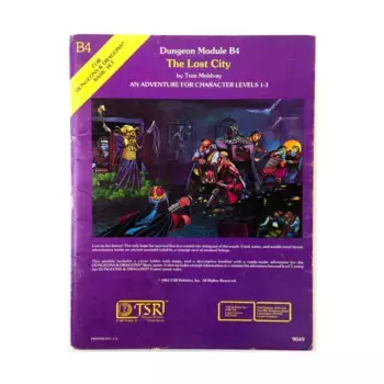 Модуль Lost City (2nd Printing), Basic Dungeons & Dragons (Original Edition) - Modules & Adventures - B Series