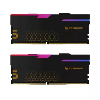 Модуль памяти Acer Predator Hermes, 64 ГБ DDR5 (2 x 32ГБ), 6400 МГц, BL.9BWWR.424, черный