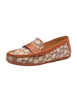 Мокасины COACH, коричневый