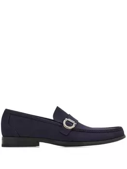 Мокасины Ferragamo с отделкой Gancini, синий