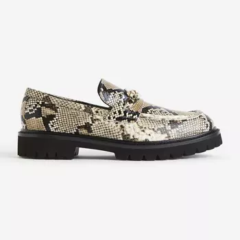 Мокасины H&M Patterned, бежевый/черный