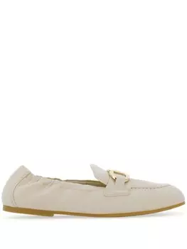 Мокасины из эластичной кожи Ferragamo, белый