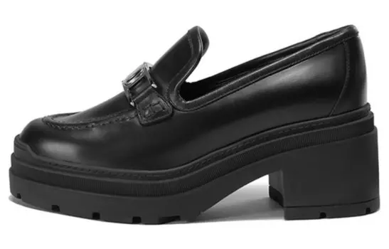 Мокасины кожаные Ferragamo Vara Chain, черный