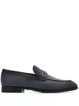 Мокасины с бляшкой Ганчини Ferragamo, синий