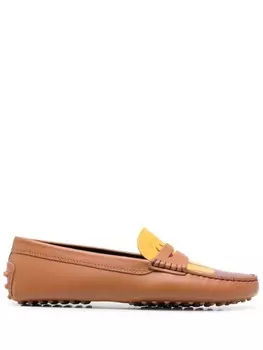 Мокасины x Moncler x Tod's Gommino Palm Angels, коричневый
