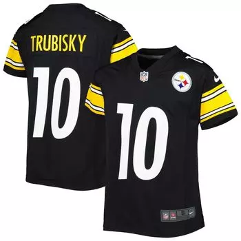 Молодежная игровая майка Nike Mitchell Trubisky Black Pittsburgh Steelers Nike