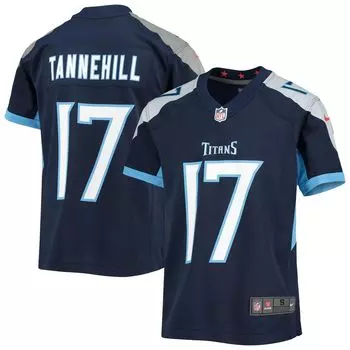 Молодежная игровая майка Nike Ryan Tannehill Navy Tennessee Titans Nike