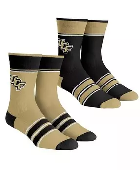 Молодежные носки для мальчиков и девочек Комплект из 2 носков UCF Knights в несколько полосок Team Crew Rock 'Em, черный