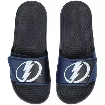 Молодежные шлепанцы Legacy с цветными блоками и большим логотипом FOCO Tampa Bay Lightning Unbranded