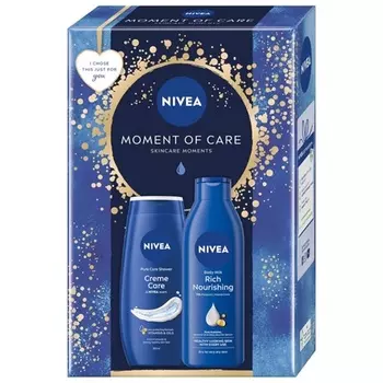 Moment Of Care Cream Care Гель для душа 250 мл Насыщенное питательное молочко для тела 250 мл Niveaset
