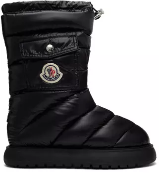 Moncler Черные пуховые сапоги Gaia