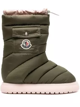 Moncler дутые сапоги Gaia Pocket, зеленый
