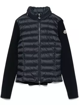 Moncler дутый кардиган на молнии, синий