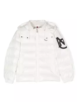 Moncler Enfant стеганый пуховик Saulx, белый