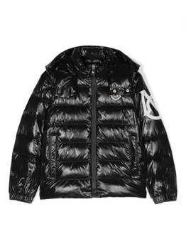 Moncler Enfant стеганый пуховик Saulx, черный