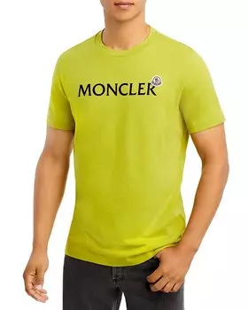 Moncler Футболка с коротким рукавом и логотипом, зеленый