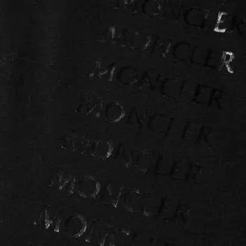 Moncler Футболка с повторяющимся логотипом, черный